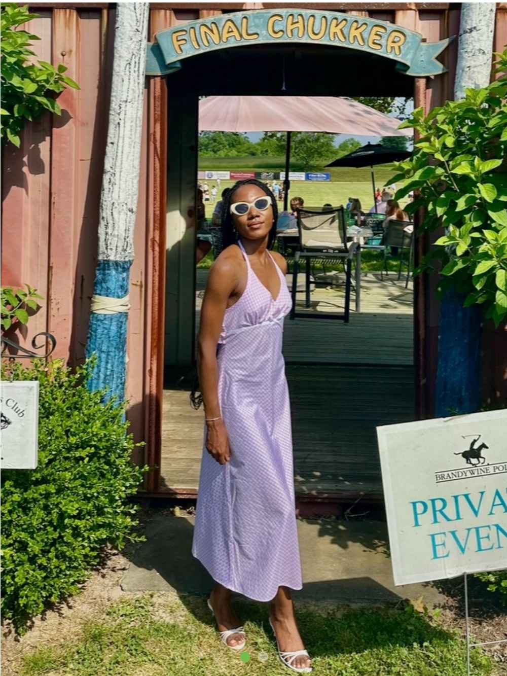 Kimchi Blue - LGingham Halter Midi Dress